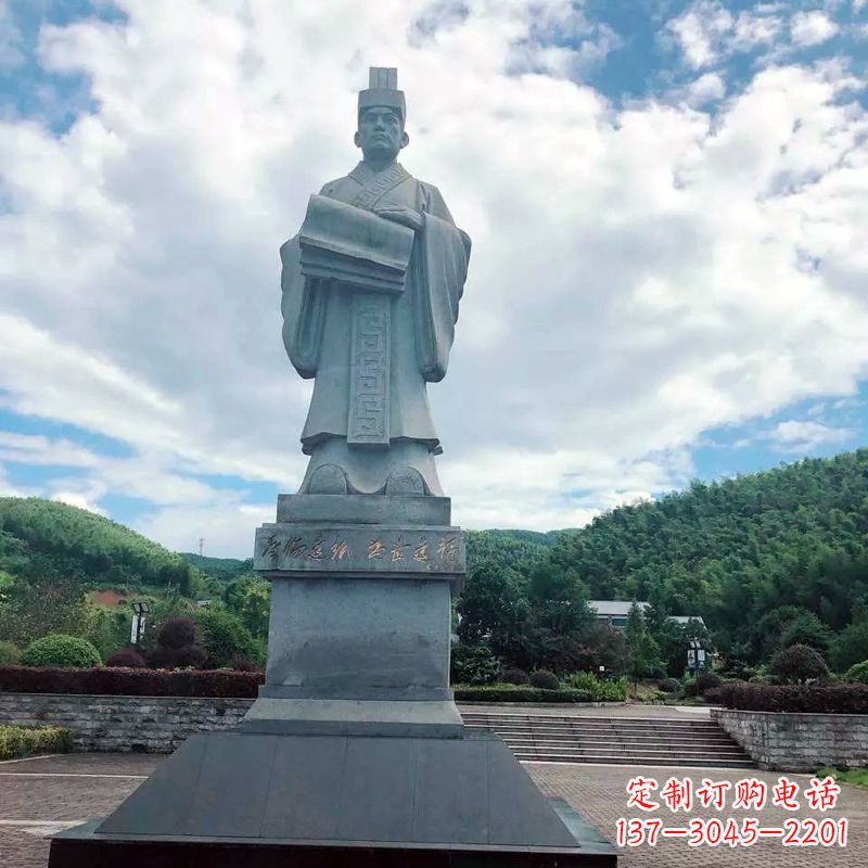 辽阳大型蔡伦石雕像-景区广场历史文化名人雕塑