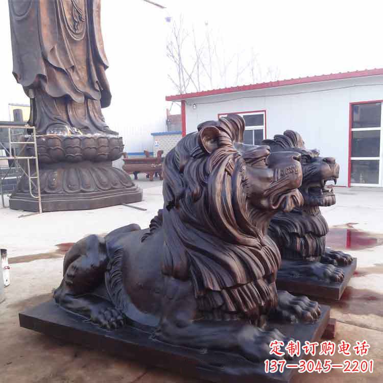 辽阳纯铜汇丰狮子雕塑