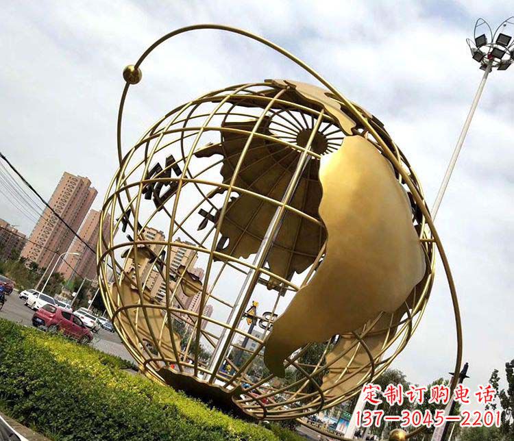 辽阳地球仪不锈钢雕塑拓宽视野,致敬世界