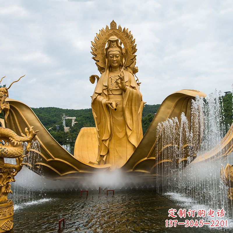 辽阳大型观音铜雕景观雕塑