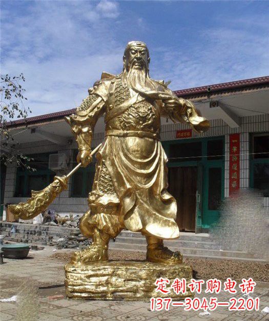辽阳精美大型立式关公铜雕