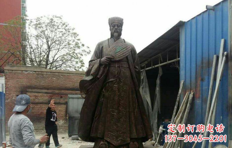 辽阳大型立式诸葛亮铜雕