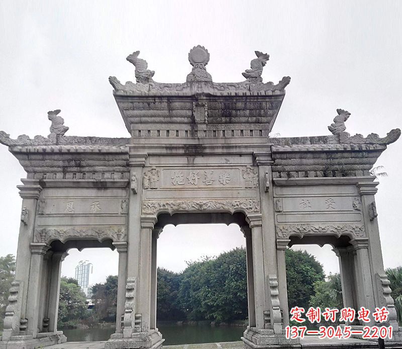 辽阳大型牌坊石雕