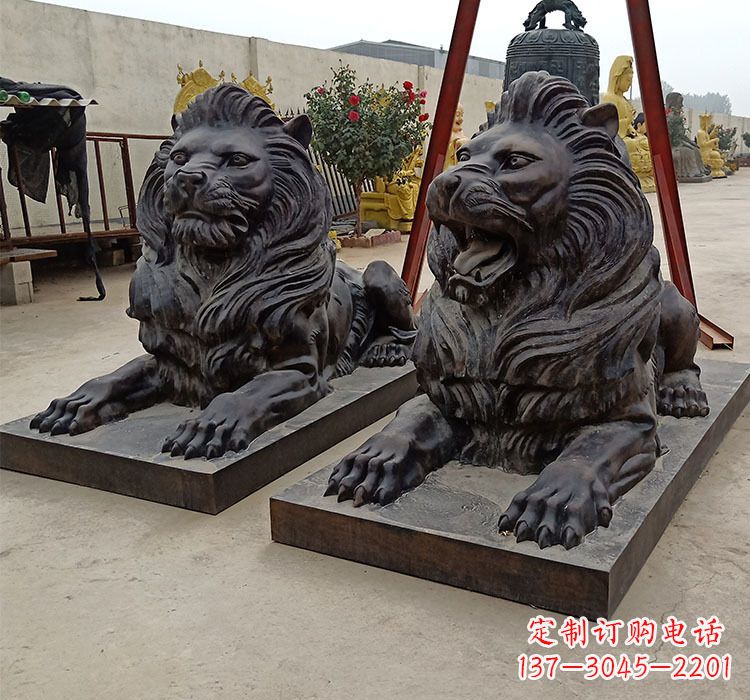 辽阳大型铸铜狮子雕塑