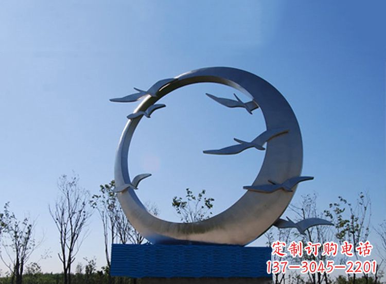 辽阳大雁不锈钢景观雕塑