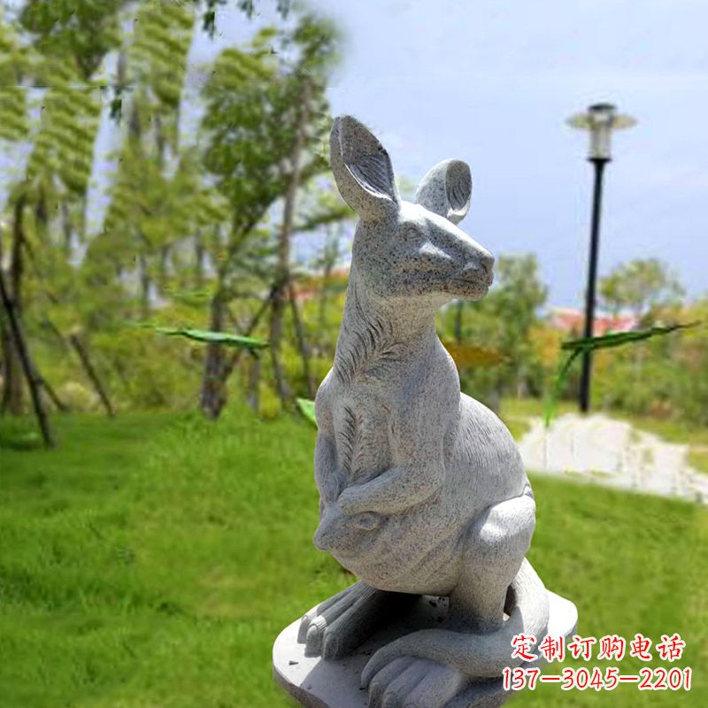 辽阳袋鼠园林石雕摆件