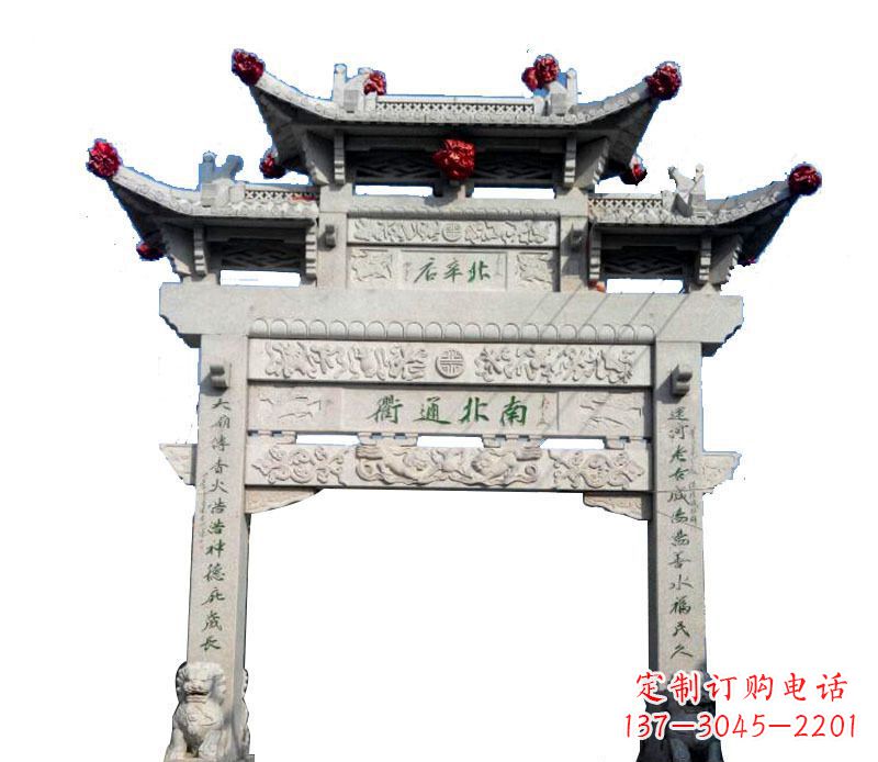 辽阳精美石牌坊雕塑