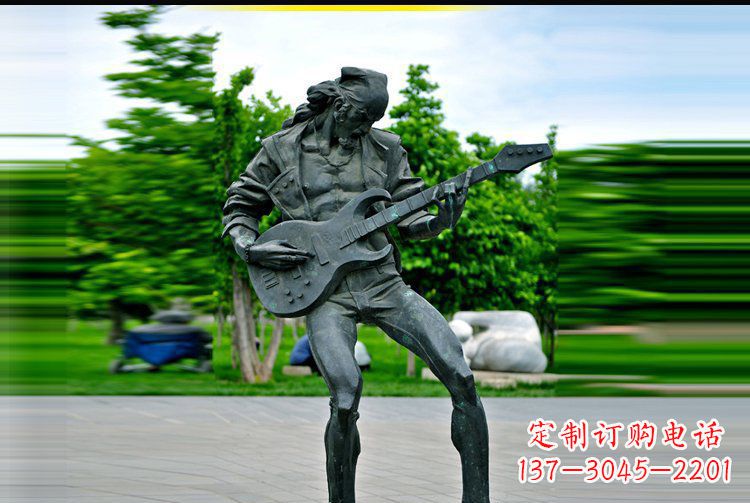 辽阳铜雕吉他景观雕塑