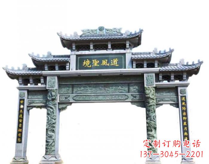 辽阳精美石雕牌坊雕塑,为贵客营造至尊荣耀