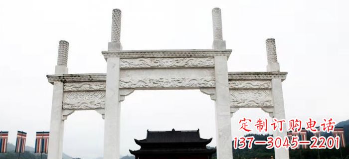 辽阳领雕塑-定制道路牌坊雕塑