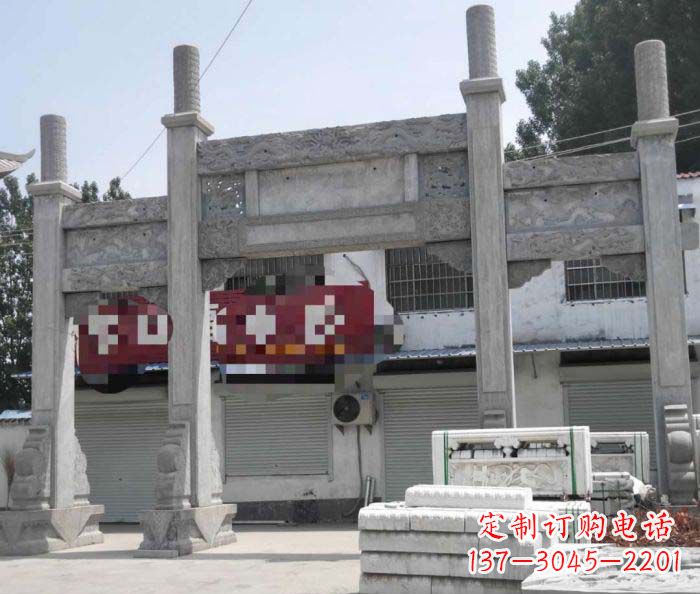 辽阳领雕塑 | 专业定制道路大理石牌坊雕塑
