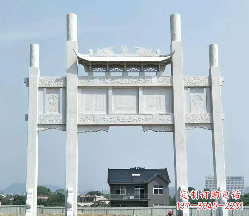 辽阳精美牌坊雕塑