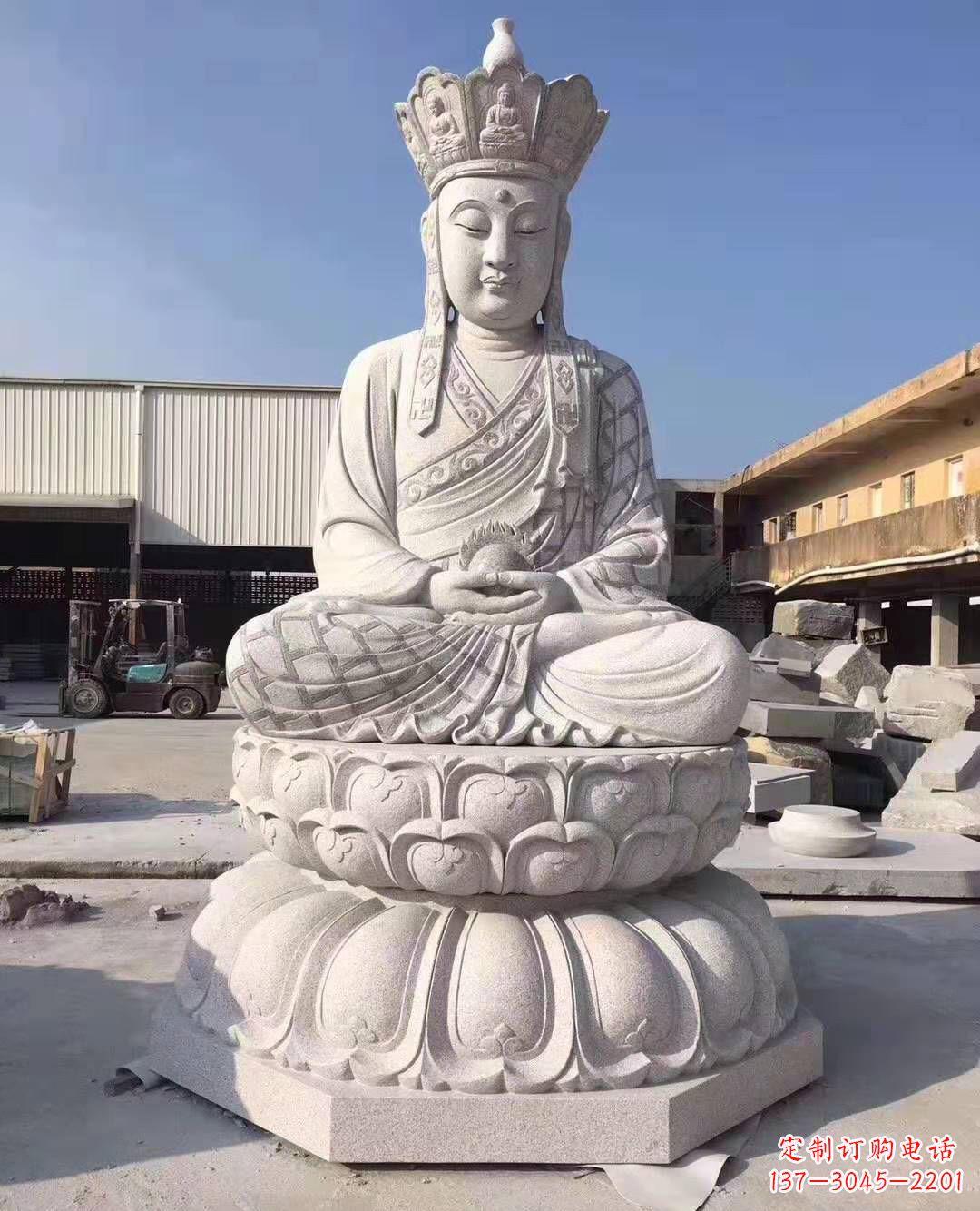 辽阳精美雕塑——地藏王石雕佛像摆件