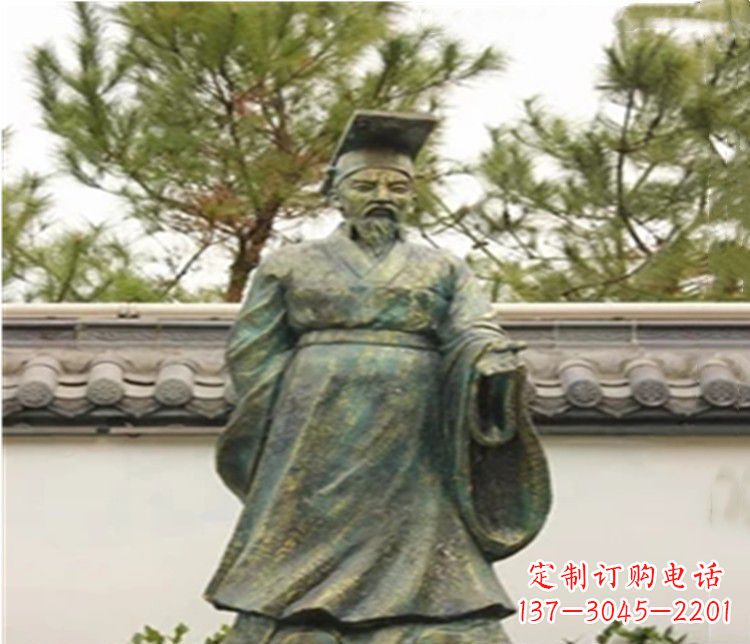 辽阳帝王汉武帝人物铜雕