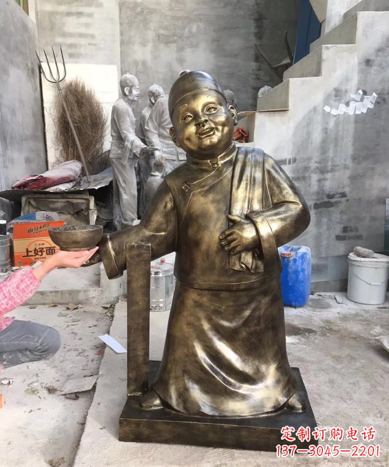 辽阳店小二铜雕——精美精致的人物雕塑