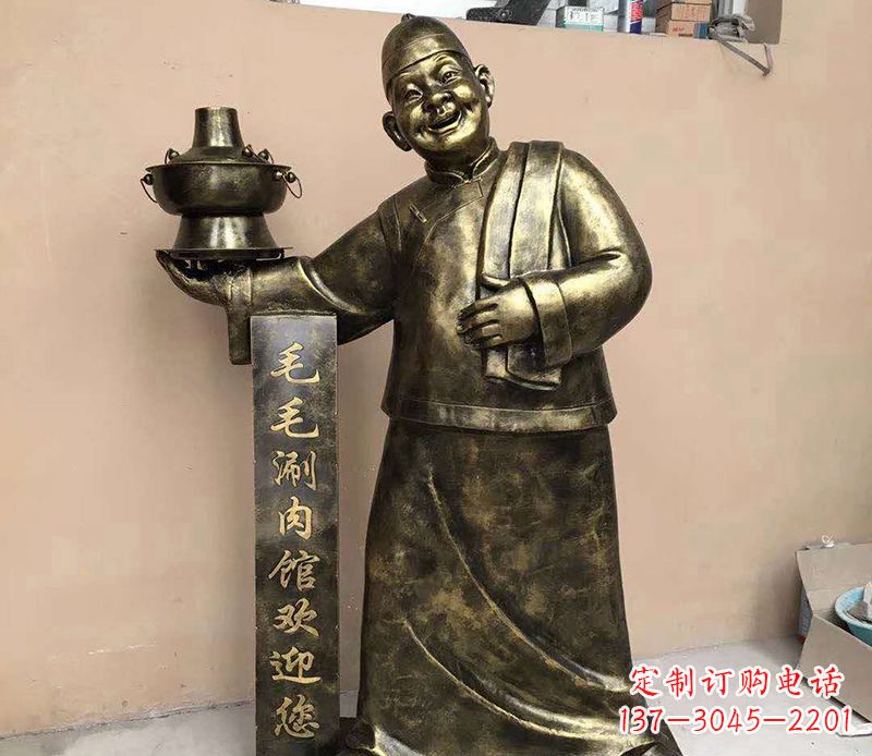 辽阳店小二铜雕——精致细腻的艺术之美