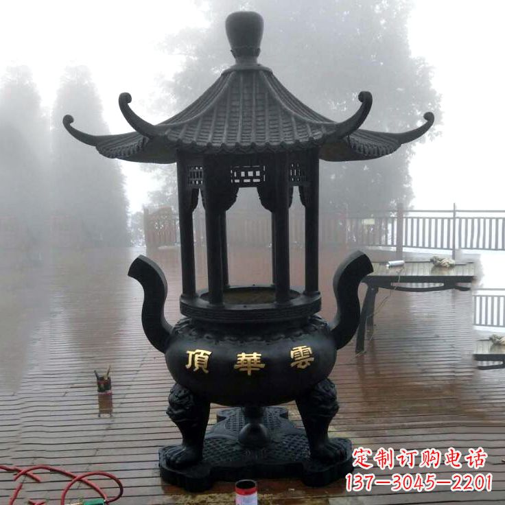 辽阳精美青铜香炉雕塑