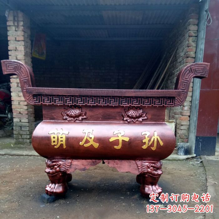 辽阳特色铜香炉雕塑