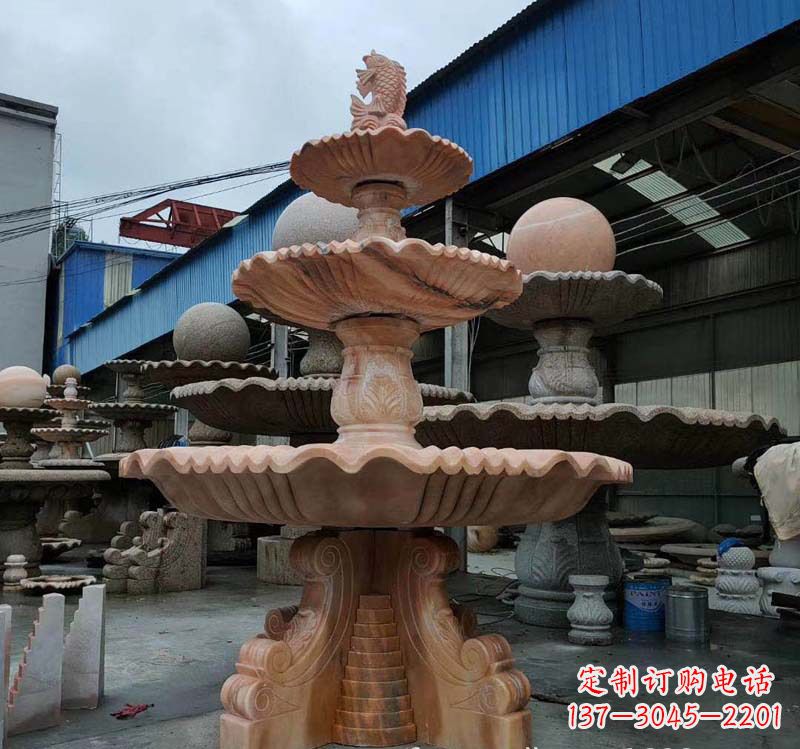 辽阳高品质跌水钵石喷泉雕塑
