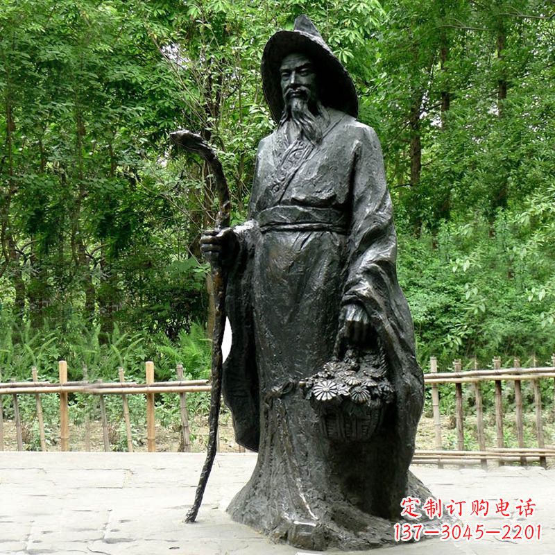 辽阳精致历史名人陶渊明雕像