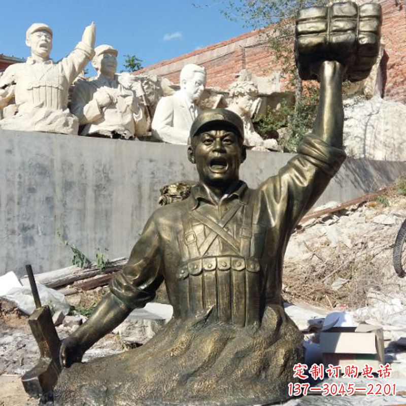辽阳董存瑞仿铜头像雕塑
