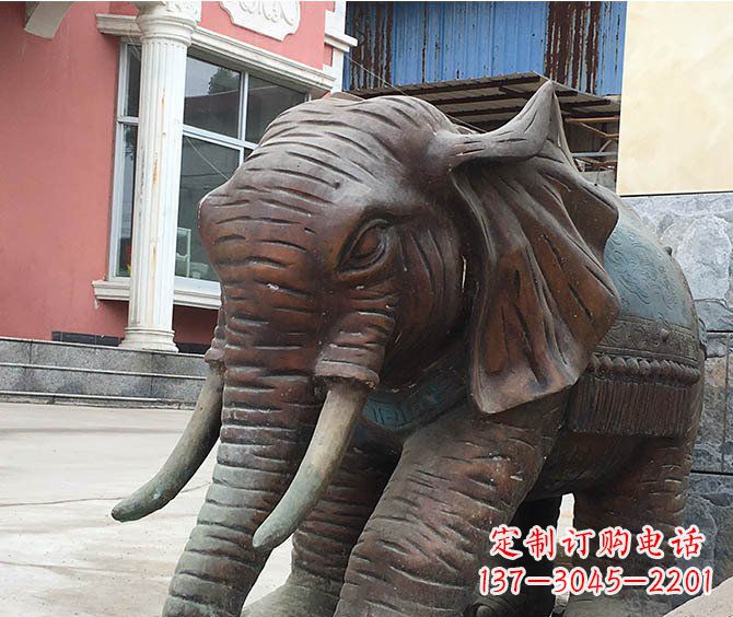 辽阳动物大象公园铜雕摆件