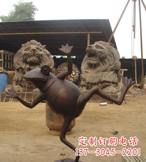 辽阳青蛙铜雕,精美而可爱