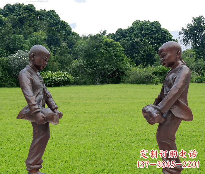 辽阳中领雕塑精致的儿童铜雕雕塑