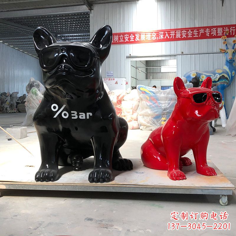 辽阳精致可爱的不锈钢斗牛犬雕塑