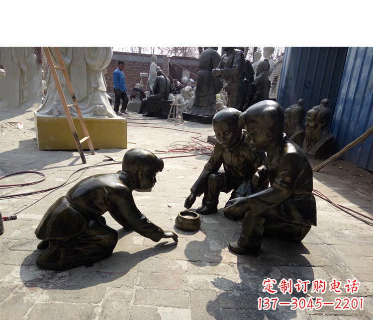 辽阳斗蛐蛐铜雕 儿童系列