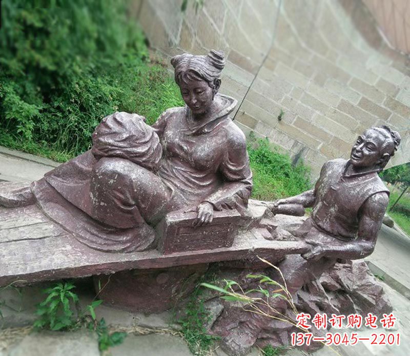 辽阳传统风格高雅的独轮车铜雕
