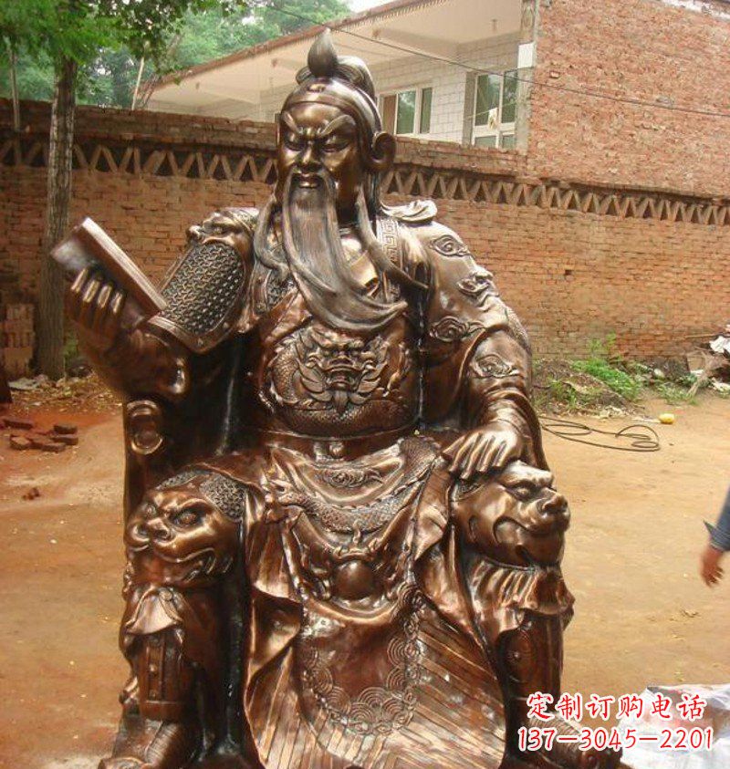 辽阳传承古典文化,唯美古典雕塑-关公铜雕