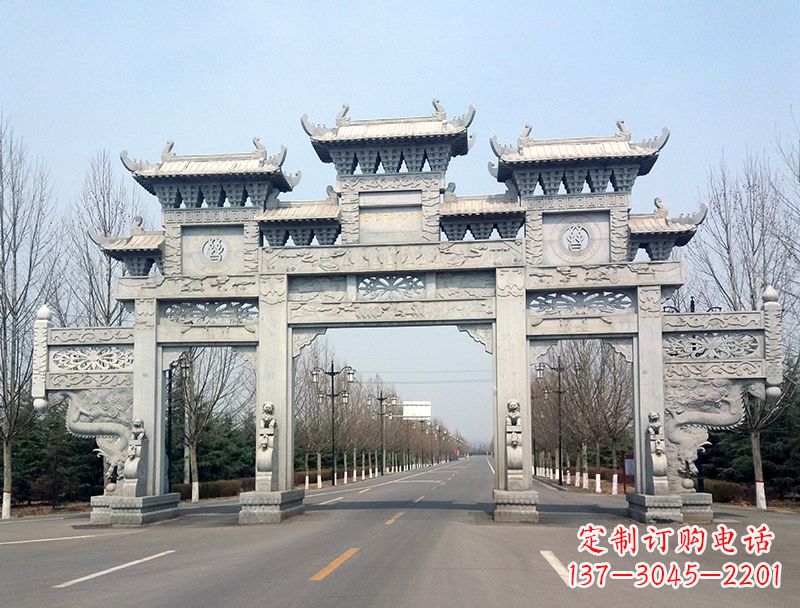 辽阳中领雕塑装饰性牌坊雕塑