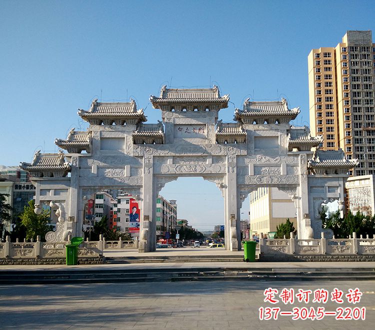 辽阳精致锻铜牌坊雕塑