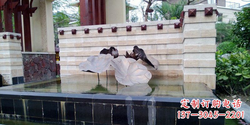 辽阳锻铜荷叶雕塑