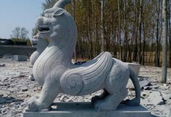 辽阳独角兽雕塑，神兽石雕带你穿越回古老神话中