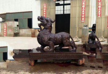 辽阳独角兽铸铜雕塑—精雕细琢的艺术瑰宝