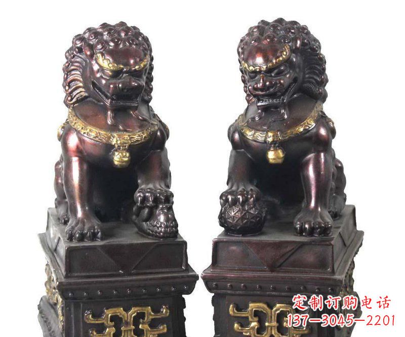 辽阳传统工艺铜雕狮子雕塑