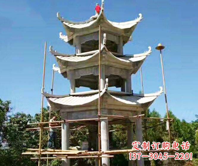 辽阳精美古典凉亭石雕