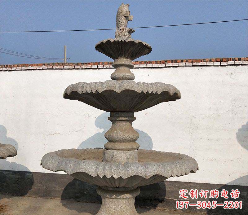 辽阳多层石质喷泉雕塑