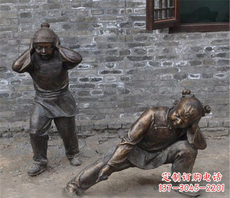 辽阳儿童放鞭炮公园雕塑