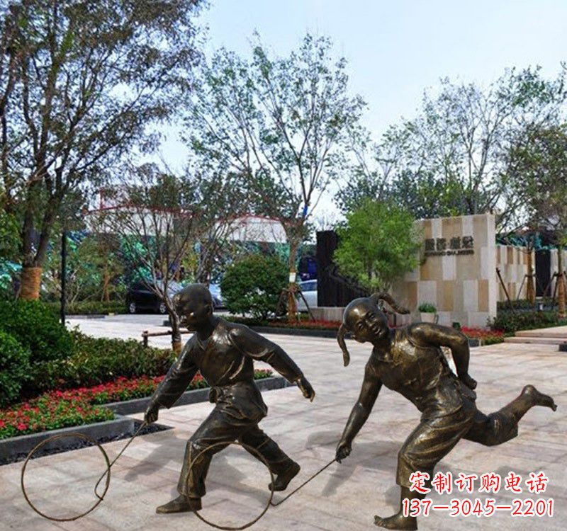 辽阳铜雕塑为孩子带来欢乐