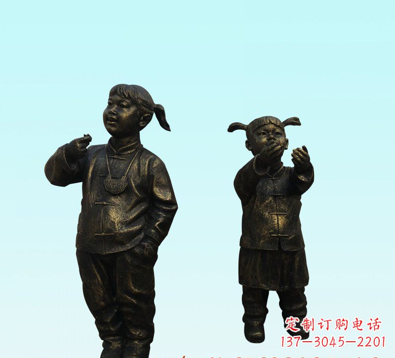 辽阳领雕塑儿童铜雕精美艺术品