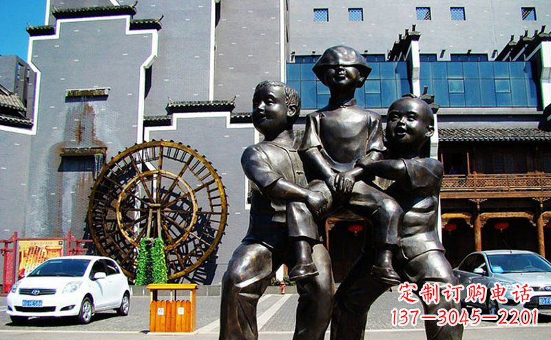 辽阳精美儿童小品铜雕