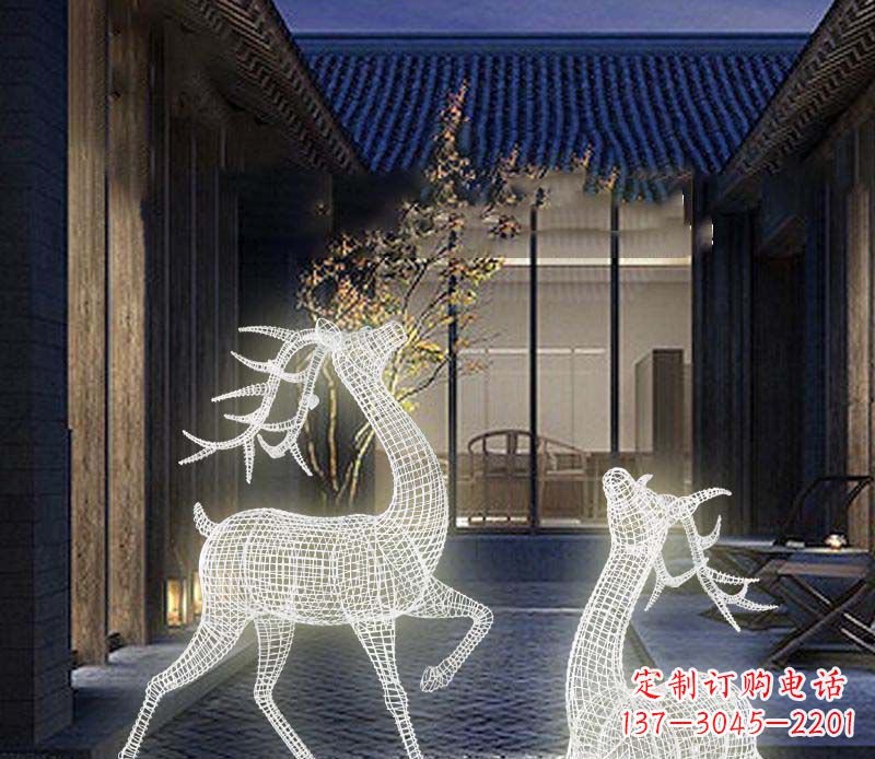 辽阳发光精致梅花鹿雕塑
