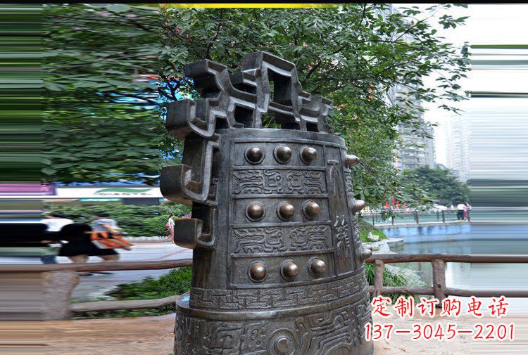 辽阳法制铜钟公园景观铜雕