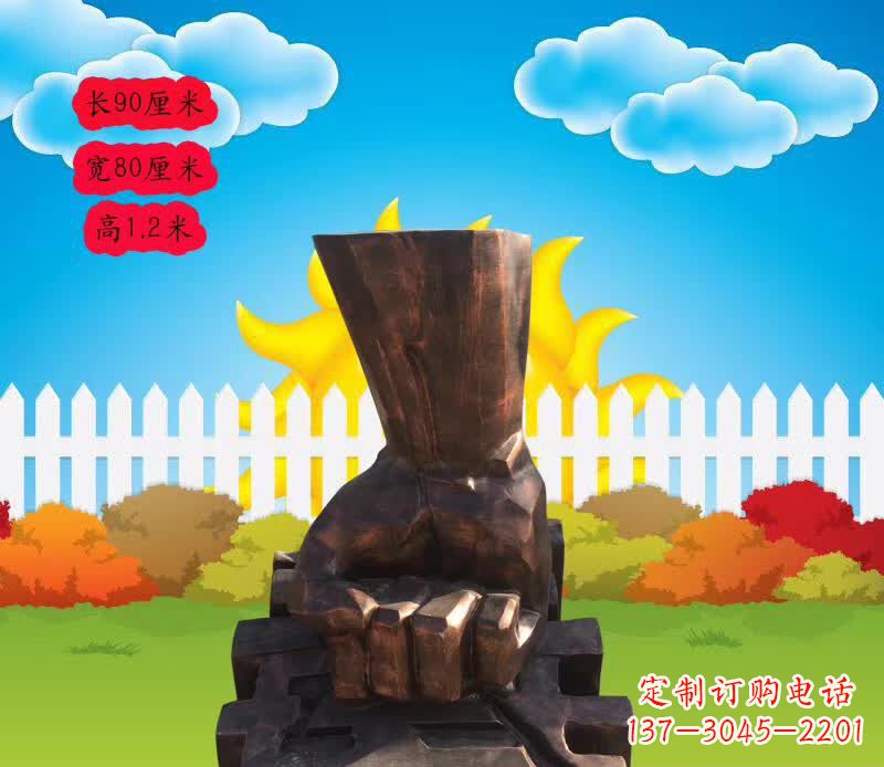 辽阳精美铜拳头雕塑