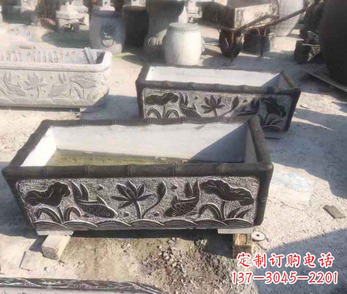 辽阳精美仿古石水缸雕塑