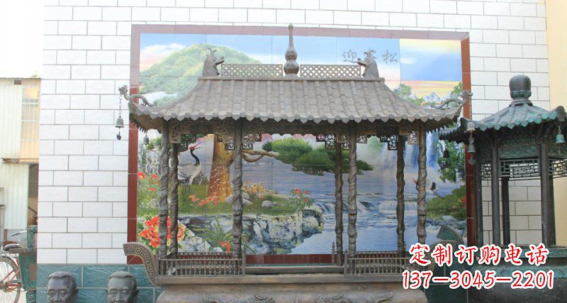 辽阳方形香炉寺庙铜雕塑