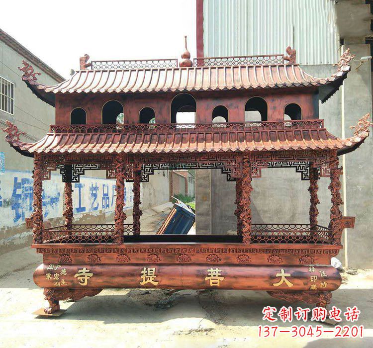 辽阳方形铜定制香炉雕塑